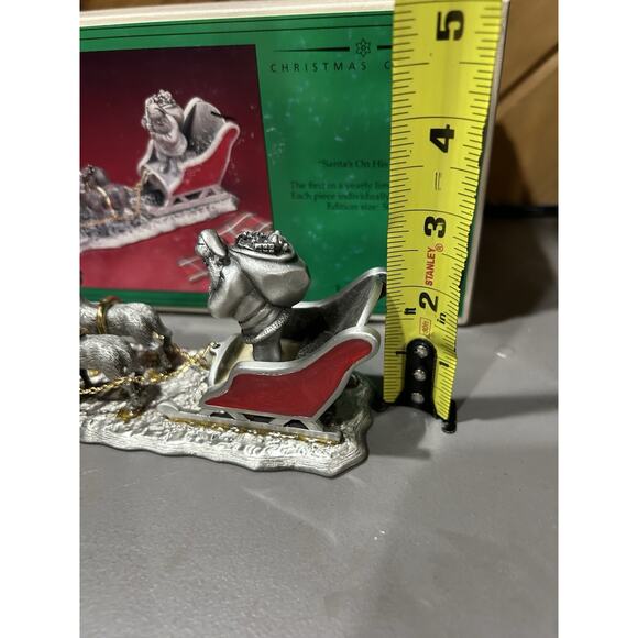 FORT Pewter Christmas Classics “Santa’s On His Way” #1190/5000 Vintage Holiday - Picture 5 of 11